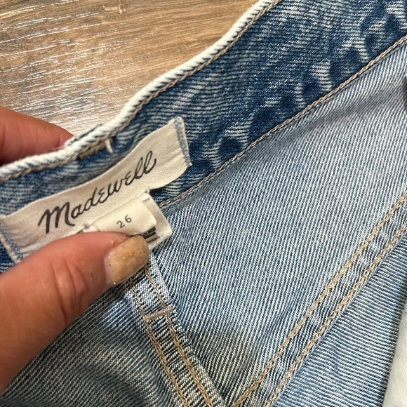 MADEWELL WOMENS JEANS HIGH RISE STRAIGHT LEG ENMORE WASH BLUE SZ 26 - Picture 8 of 11